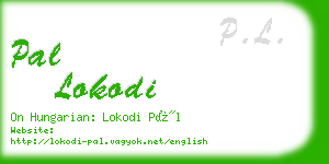 pal lokodi business card
